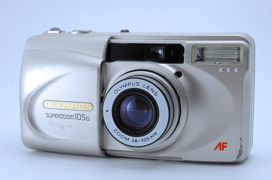 Tested [NEAR MINT] Olympus Super Zoom 105G 35mm Point & Shoot Film Camera JAPAN